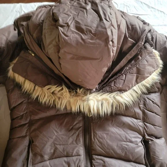 Mountain Hard Wear Brown Long Trench Down Puffer Coat - XS - Picture 2 of 11